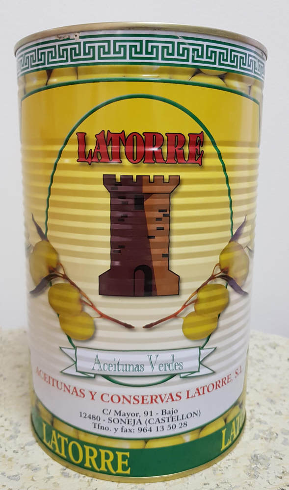 Oliven grün mit Kern - LATORRE - 2,5 KG